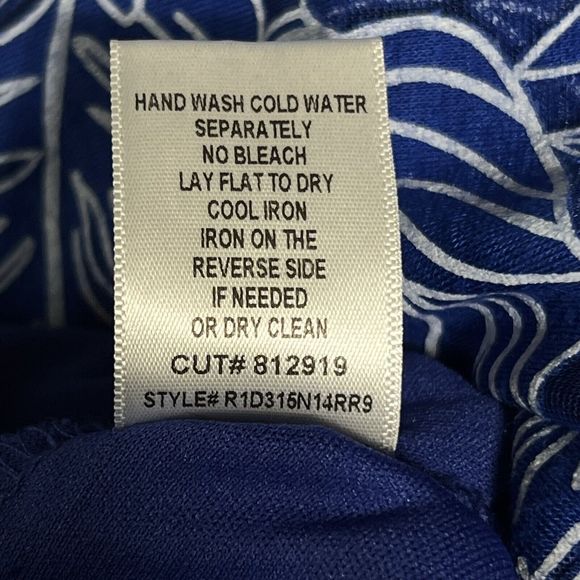 Rabbit Rabbit Rabbit Designs Sheer Maxi Dress Women’s 8 Blue Long Floral Lined - Picture 15 of 17